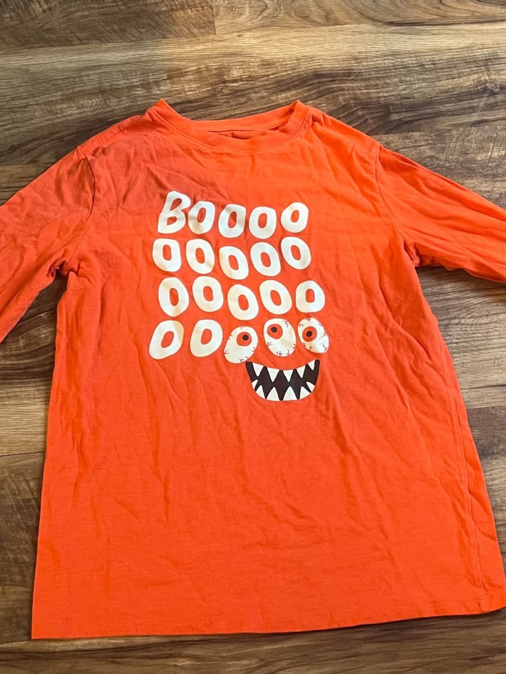 Cat & Jack Orange Monster Eye Graphic Long-Sleeve Tee